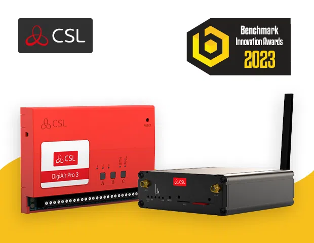 CSL DigiAir Pro 3 with Benchmark Innovation Awards logo