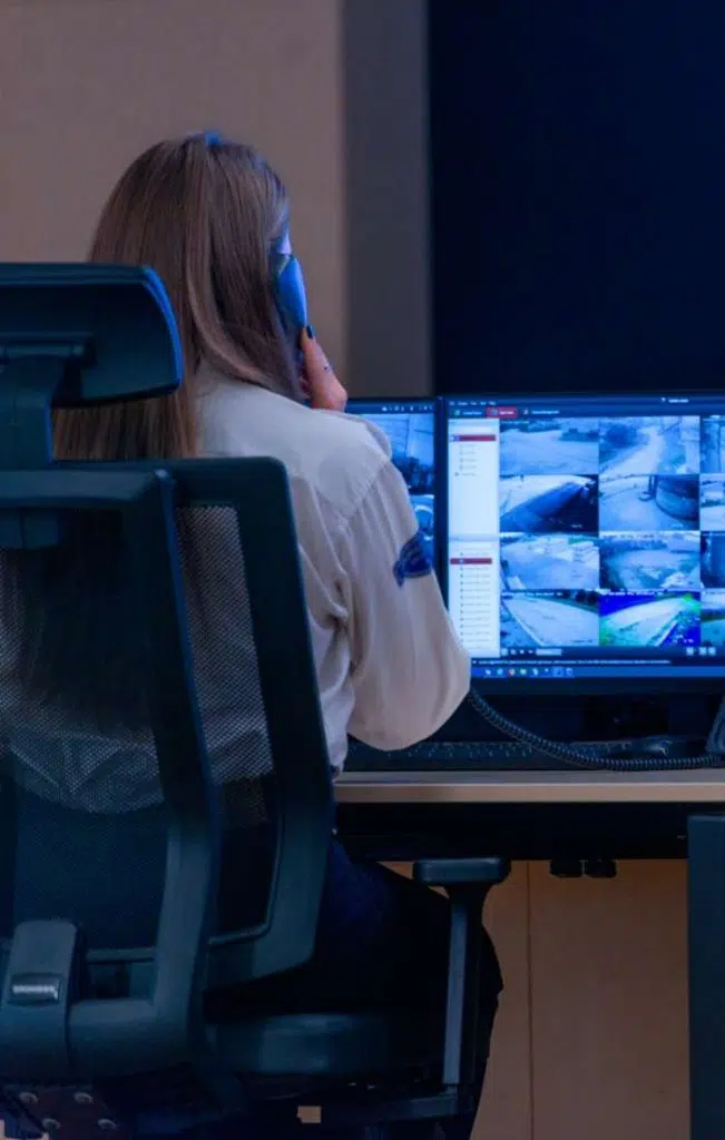 Female on phone at monitoring centre image